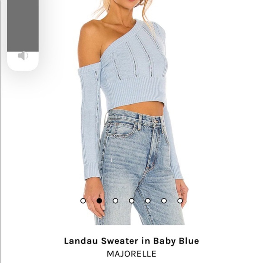 MAJORELLE Landau Cropped Sweater Baby Blue